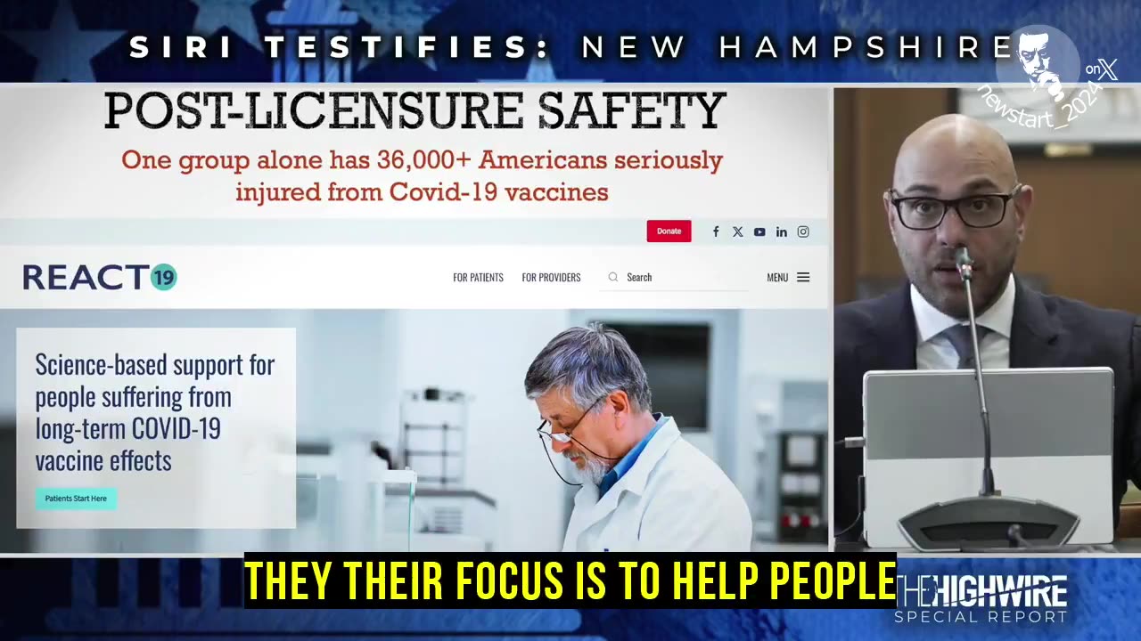 Aaron Siri: "This one group has over 36,000 Americans who are seriously injured from C-19 vaccine."