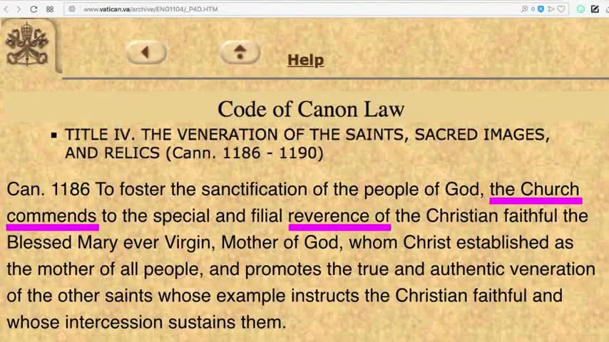 Jesuit Spiritual Exercises scritti nel libro di Loyola nel codice canonico c'è scritto che i cattolici siano degli idolatri,politeisti chiaramente ed è un peccato quindi sono dei peccatori appunto e quindi devono morire per i loro peccati ovvio