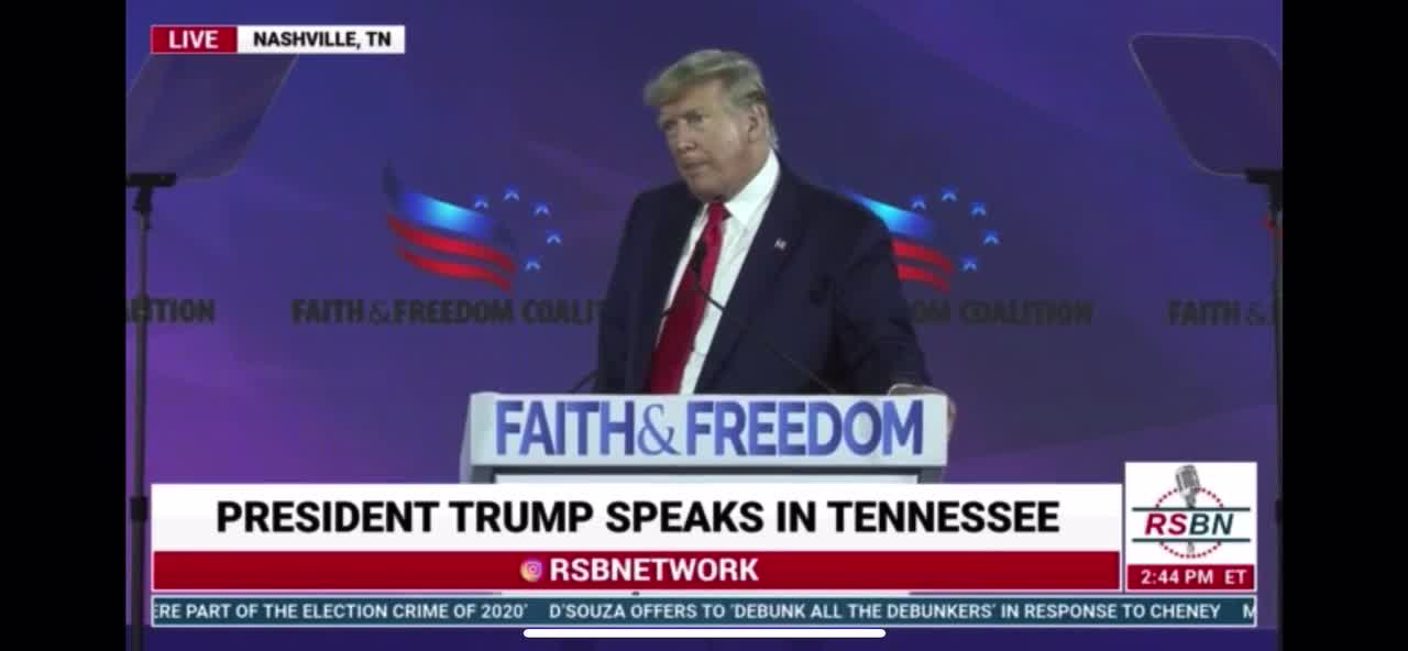 President Trump - We are fighting a spiritual battle