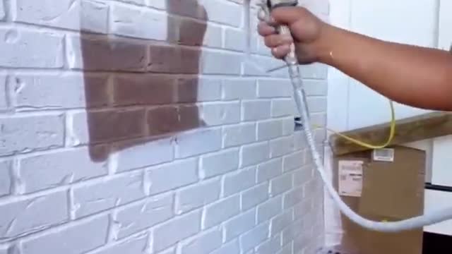 Spray my wall white and finish it all