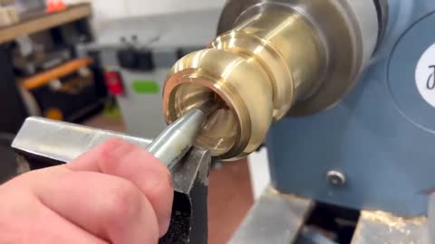 Woodturning - I Turned Solid Brass On A Wood Lathe !!9