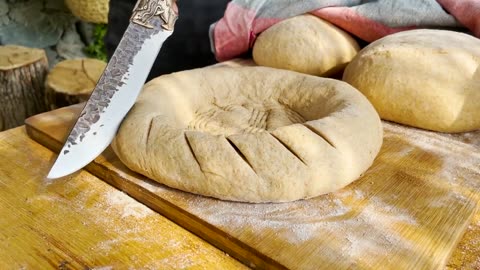 To Bake real BREAD, you must first go to the field for Wheat! Village life