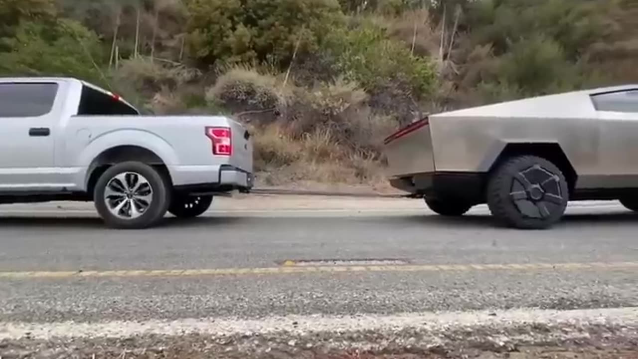 Car vs cyber truck Elon musk