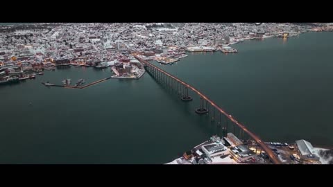 Outdoor aerial photography, recording the winter night view of American cities