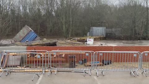 Bridge in UK gets demolished due to Storm Franklin floods