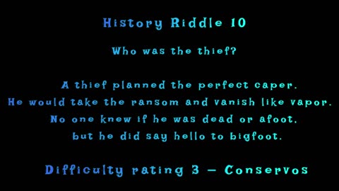 Five more History Riddles