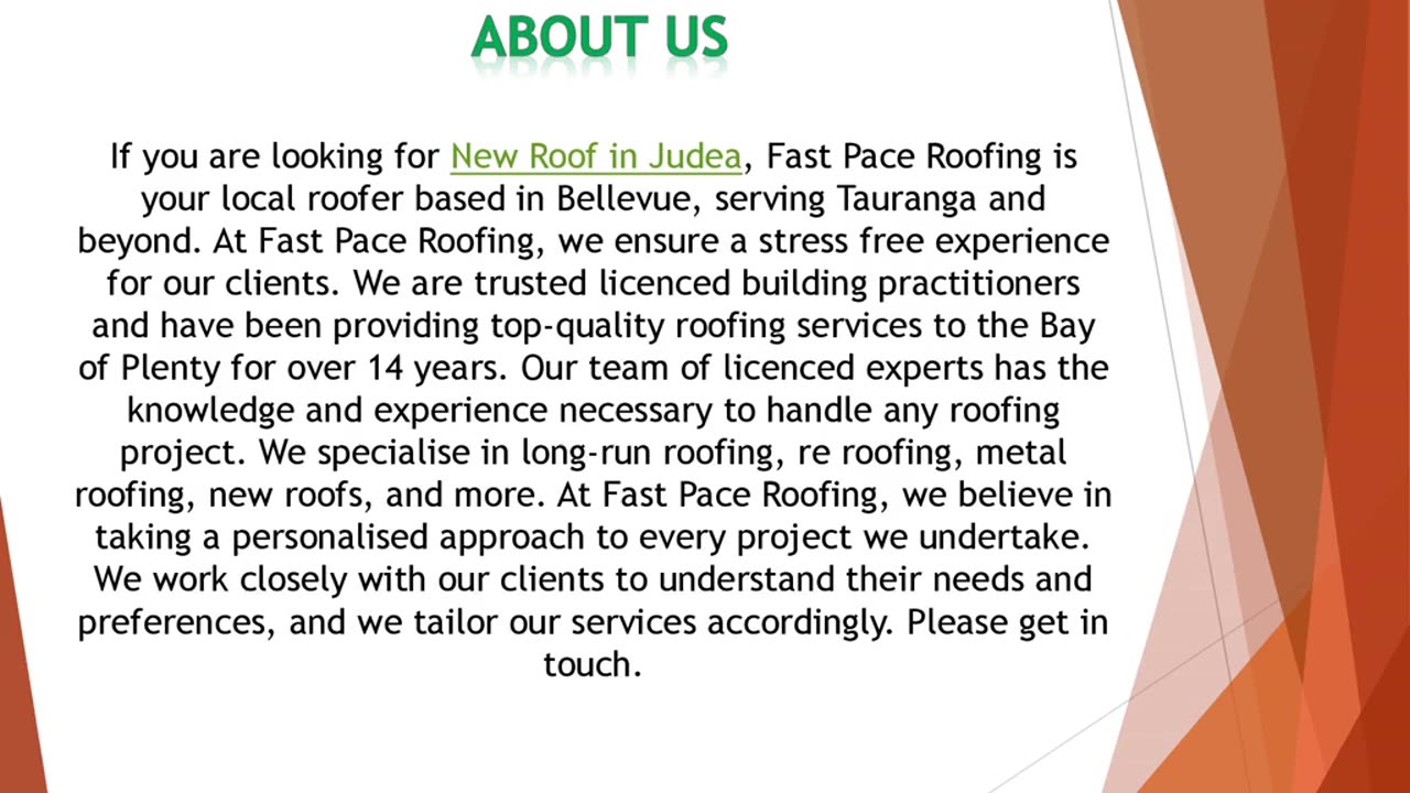 If you are looking for New Roof in Judea