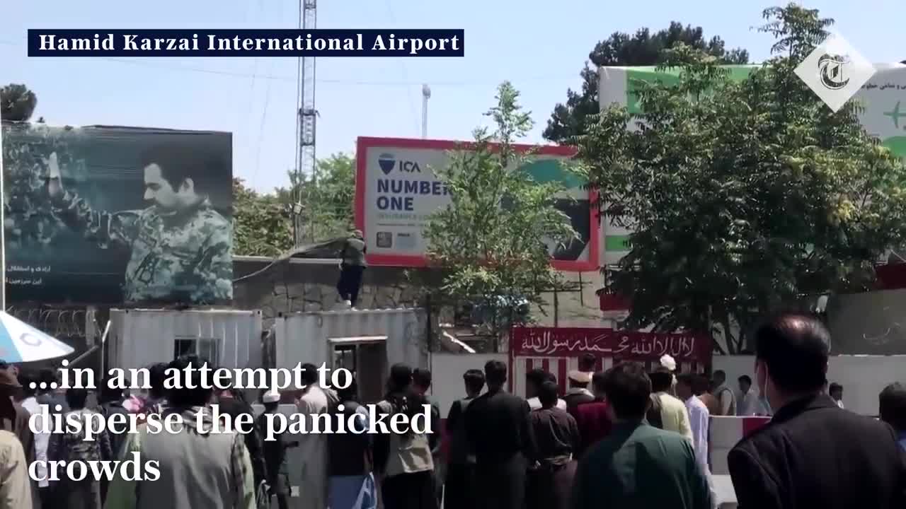 Taliban filmed moving people away from airport as they patrol Kabul after fall of Afghanistan