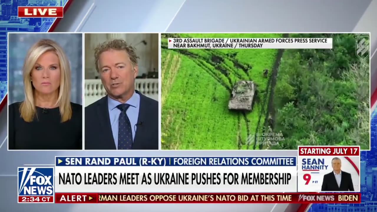 Sen Rand Paul on Zelenskys reaction to the lack of a timeline for NATO membership