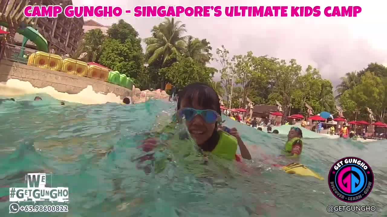 Big Wave Fun! Kids visit Adventure Cove WaterPark Sentosa - Camp GungHo Singapore