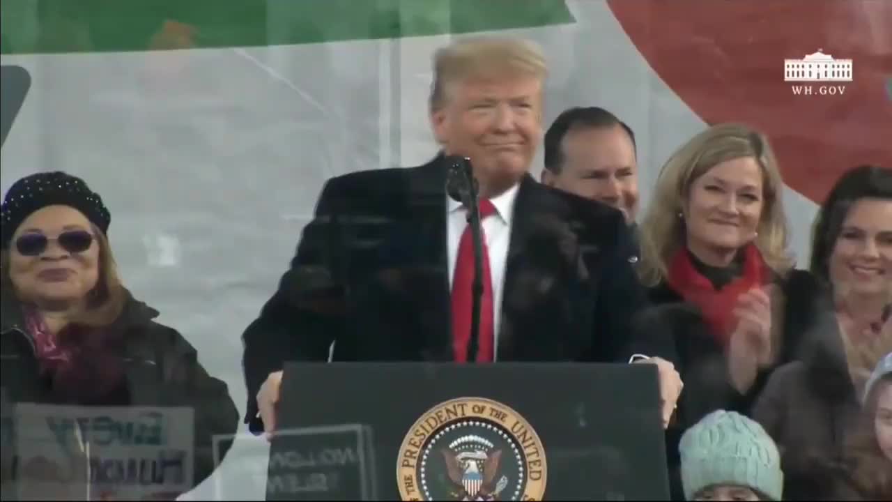 President Trump became the first ever President to attend the March for Life. Powerful.