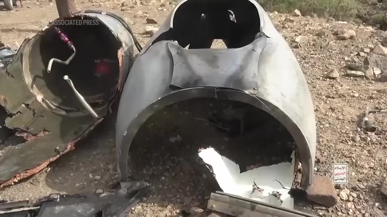 Yemen’s Houthi rebels claims to show wreckage of a downed US drone
