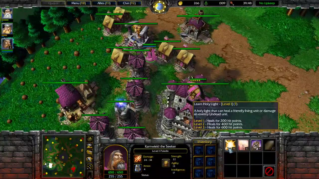 WARCRAFT 3 - TOWER DEFENSE AND ZEPPELIN MICRO VS BEAR PUSH