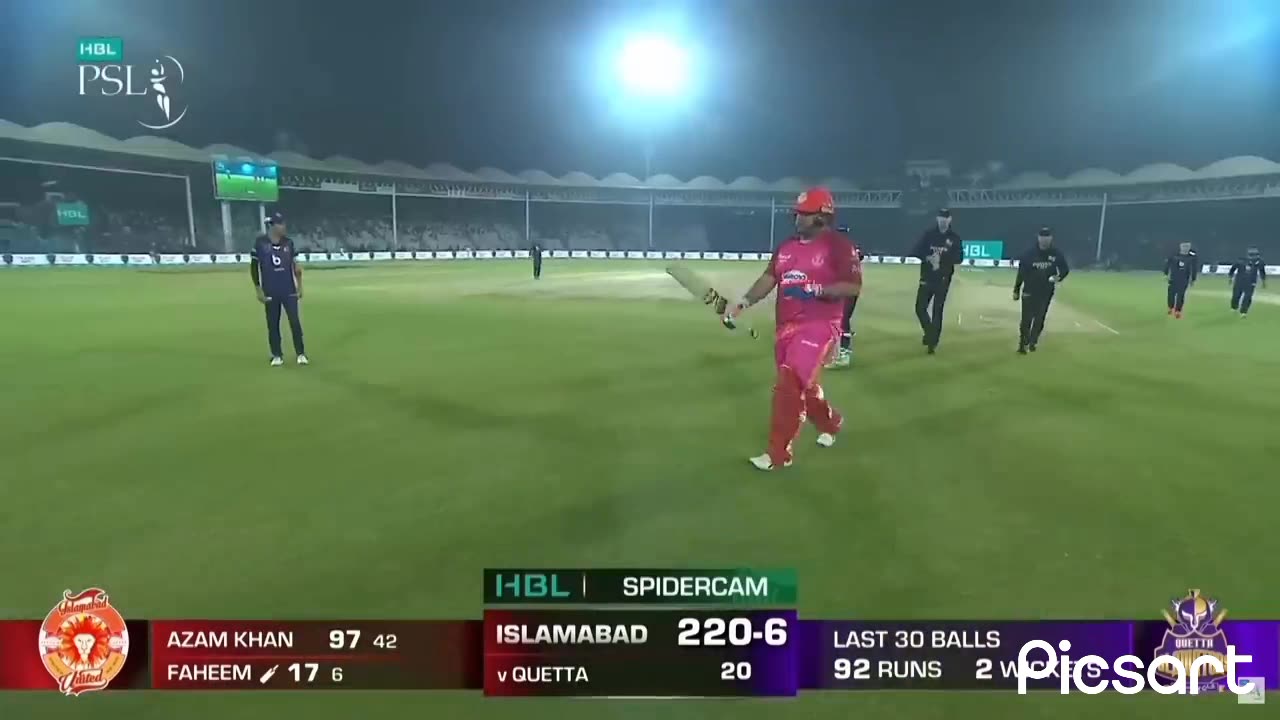 Master stocks by azam khan in psl score 97 runs in 41 balls