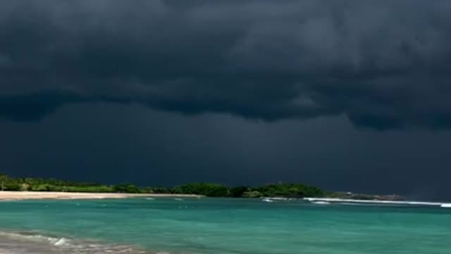 BALI #SHORTS | Scary Huge Black clouds over NUSA DUA BEACH BALI