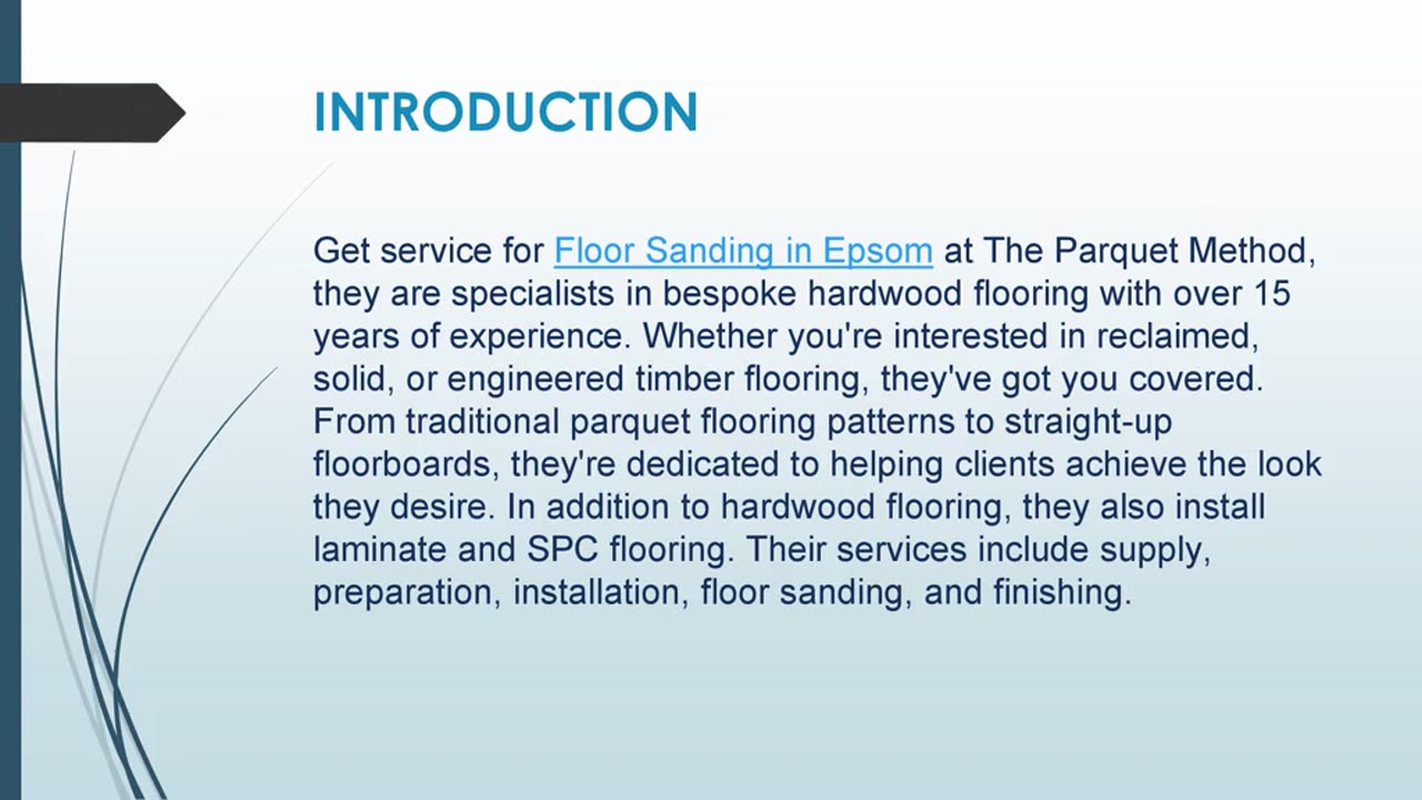 Get service for Floor Sanding in Epsom