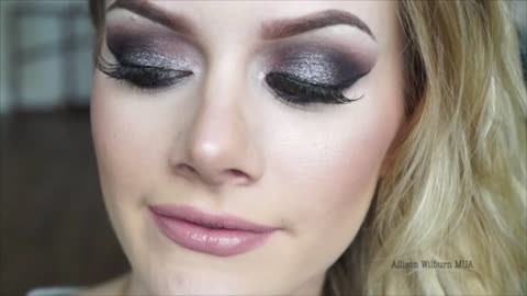 Black Purple makeup look