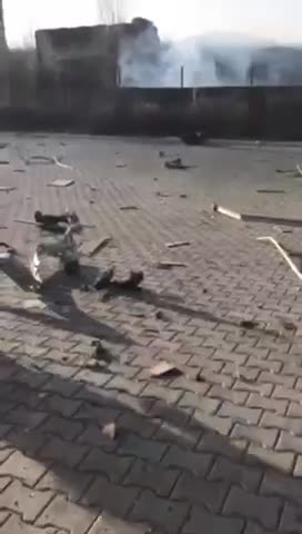 Footage from the scene of the explosion at the main warehouse of "Nova Poshta