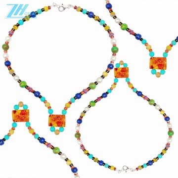 Natural turquoise amber pearl bumble bee spiny oyster Lapis lazuli Charoite handmade03