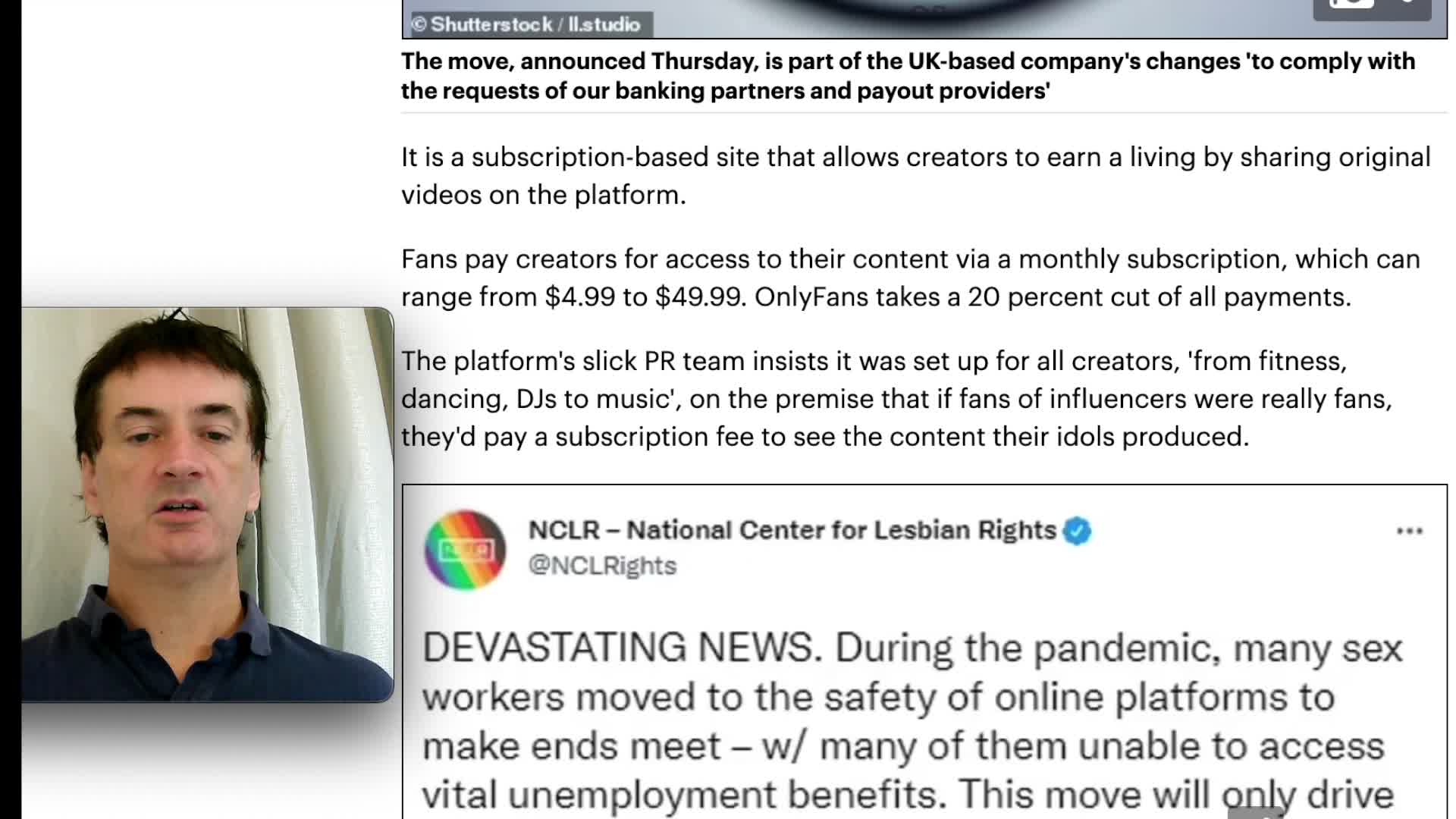 Sex doesnt sell! OnlyFans to ban pornography October 1st after pressure from financial backers