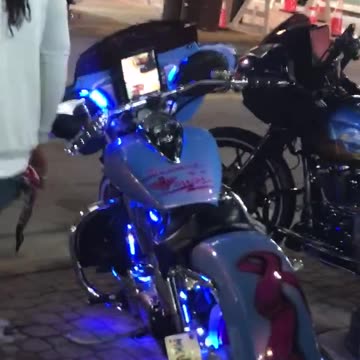 Eminem blasting on chopper. Daytona Bike Week 2023