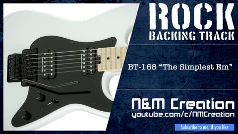 Simple Fast Hard Rock Guitar Backing Track Jam in Em BT-168