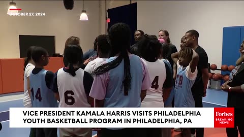 BREAKING NEWS- Kamala Harris Speaks To Youth Basketball Participants In Philadelphia, Pennsylvania