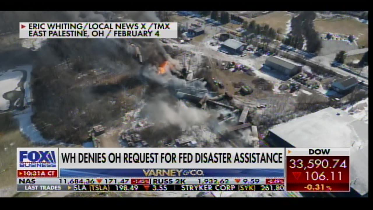 Biden Regime Denies Ohio Request for Federal Disaster Assistance Following Toxic Chemical Explosion