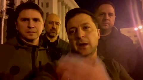 'We are here' -defiant Zelenskiy on the streets of Kyiv