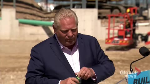 LibCon Doug Ford swallows a BEE during press briefing😂