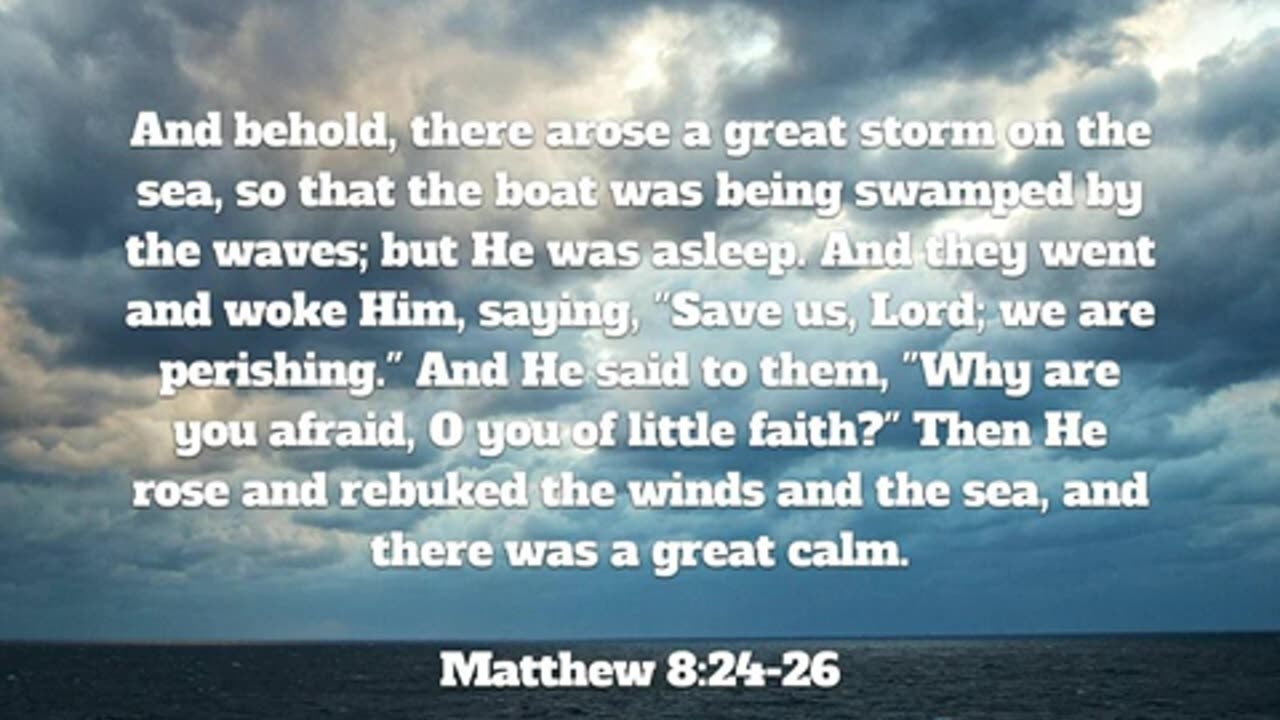 Have faith and be still in the storm!