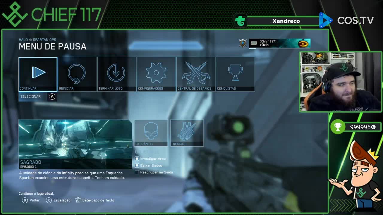 MOMENTO QUE CHIEF FAZ 1 MILHÃO DE GAMERSCORE NA XBOX LIVE