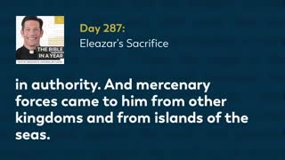 Day 287: Eleazar's Sacrifice — The Bible in a Year (with Fr. Mike Schmitz)