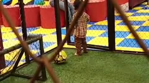 little ronaldo playing football