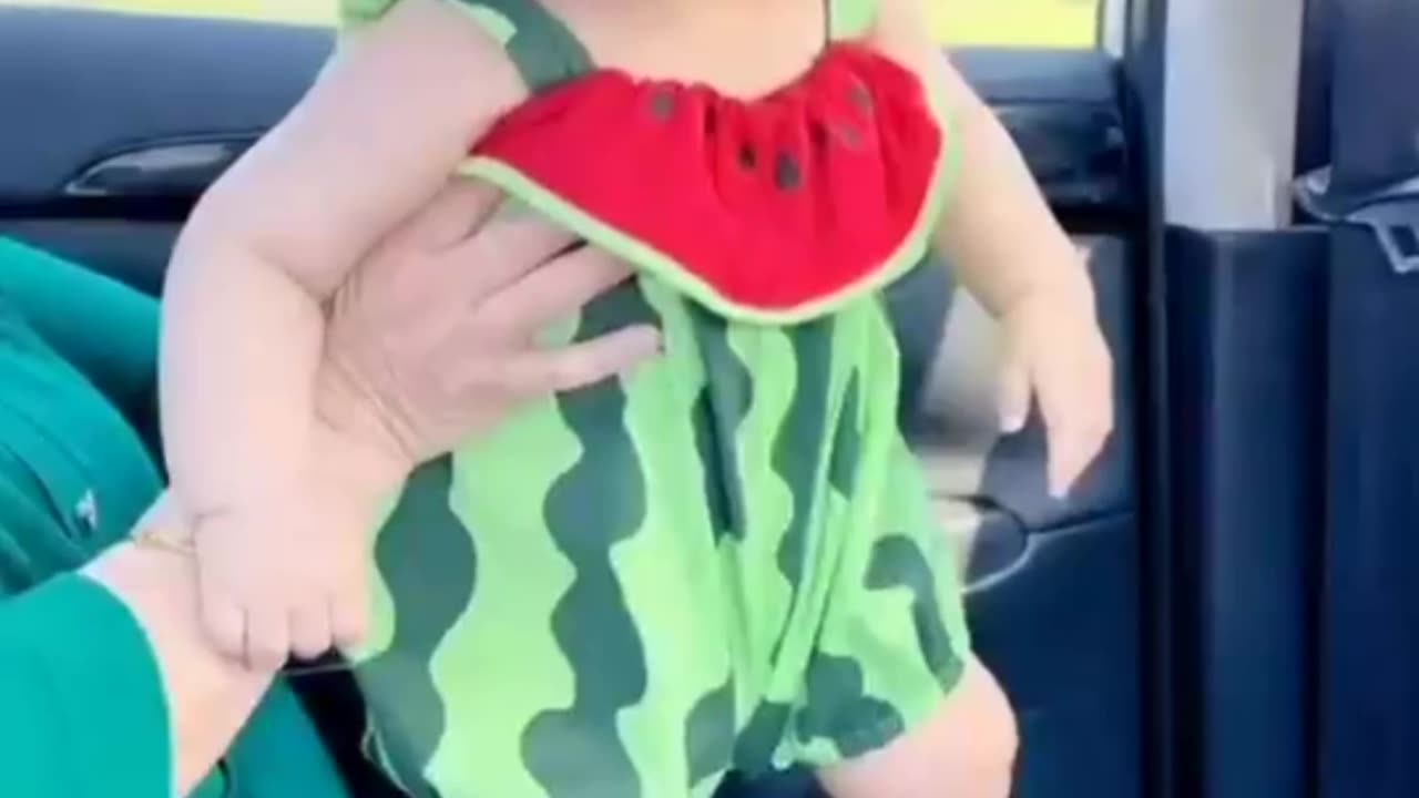 Cute baby watermelon dress viral video