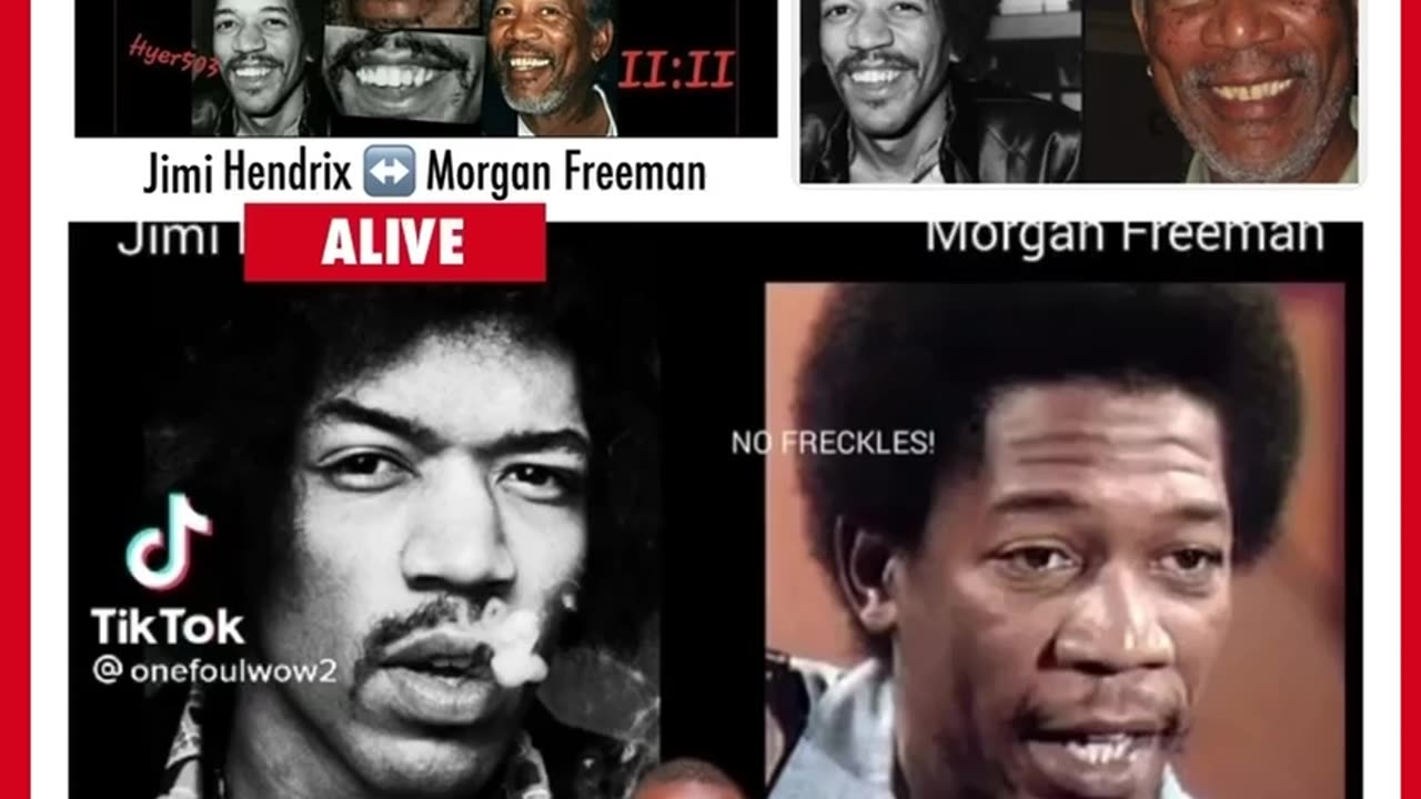 JIMMY HENDRIX = MORGAN FREEMAN