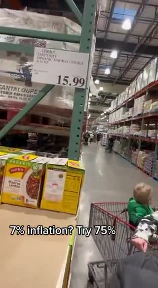 We're being told inflation is only 7% ... try 75%