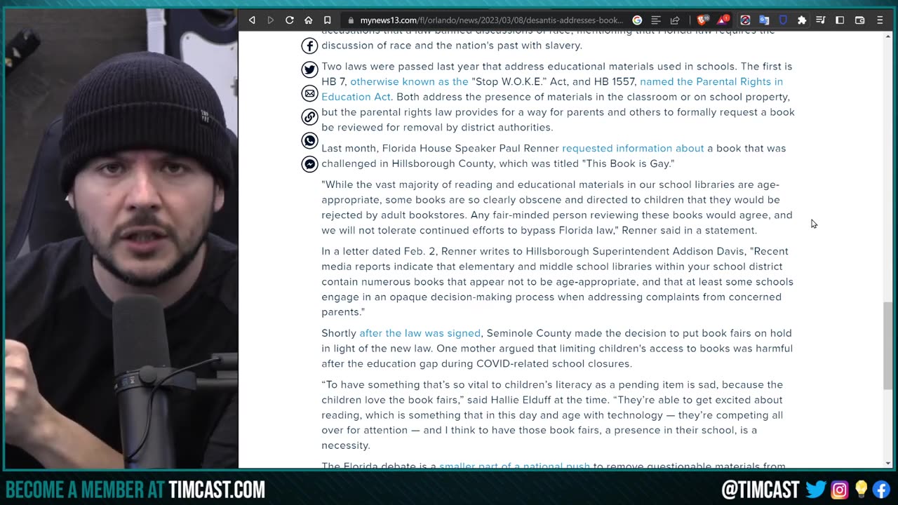Ron DeSantis EXPOSES Book Ban Hoax, Books SO GRAPHIC Twitter CENSORS His Livestream