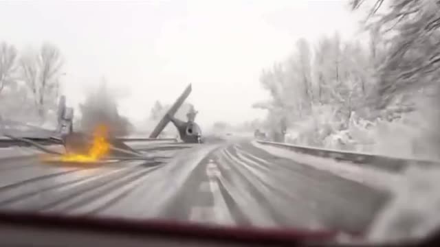 Holy crap! Footage of downed Russian Tie Fighter in Ukraine!