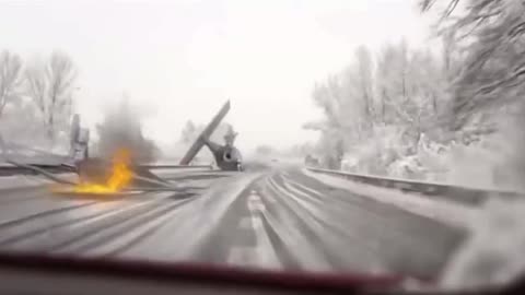 Holy crap! Footage of downed Russian Tie Fighter in Ukraine!