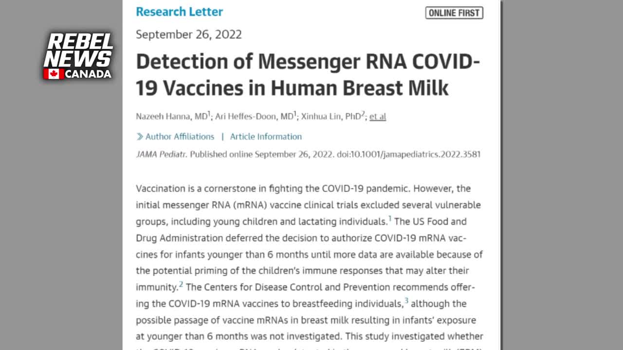 Science shows trace amounts of mRNA found in breast milk