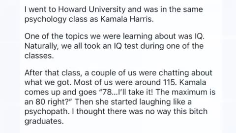 Kamala's IQ Revealed