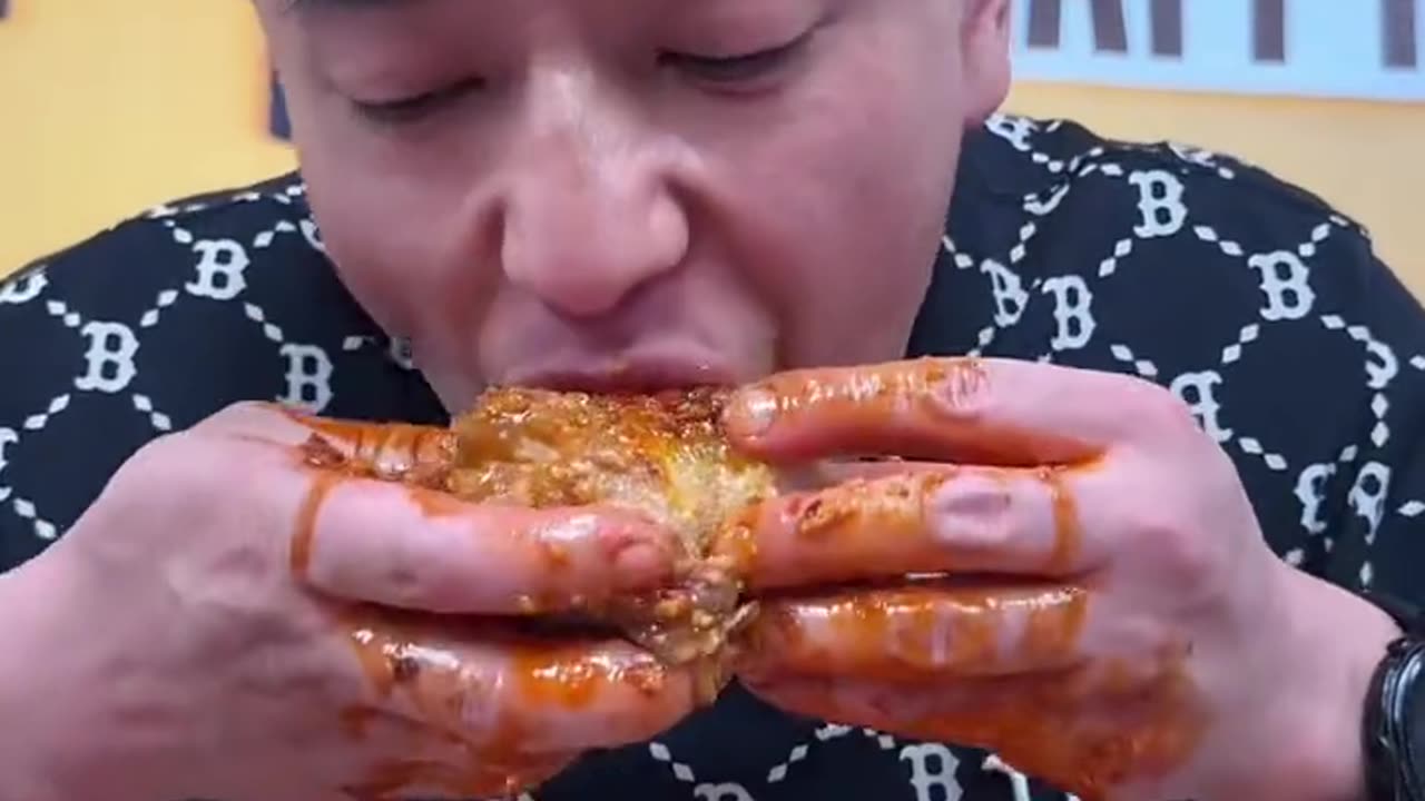 spicy beef thigh mukbang