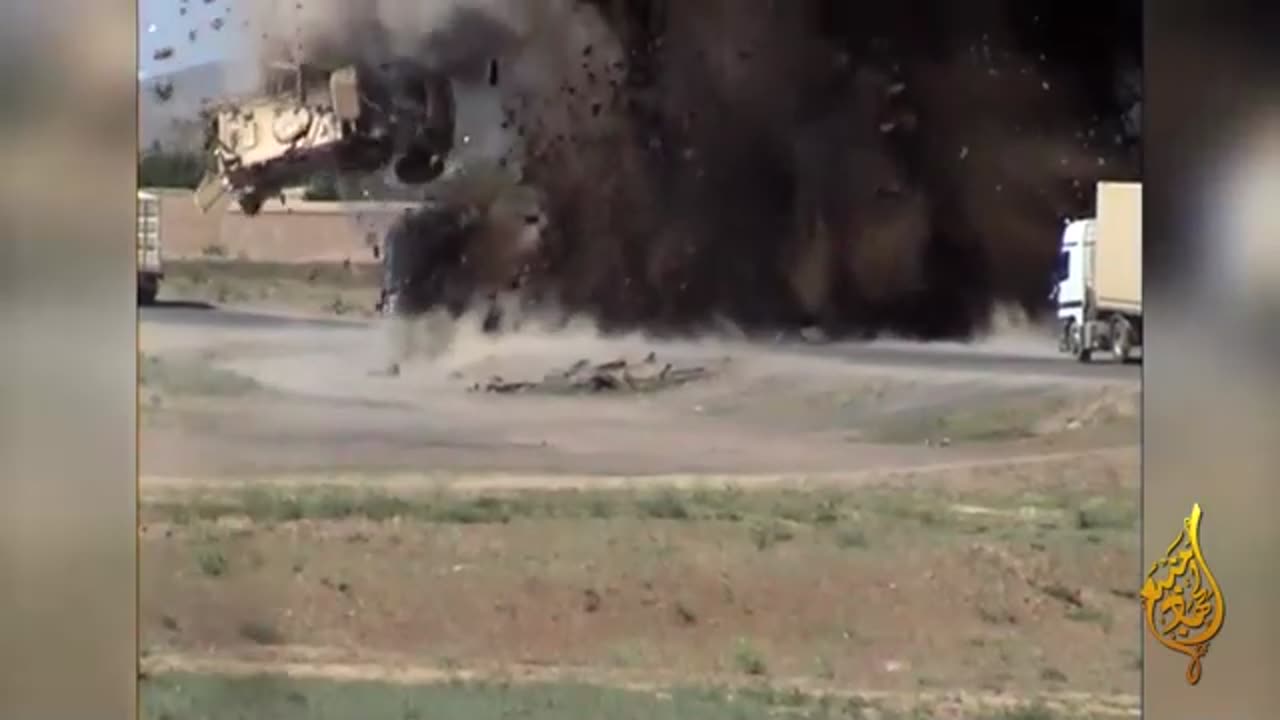 ISAF Forces Armoured Truck Hits IED