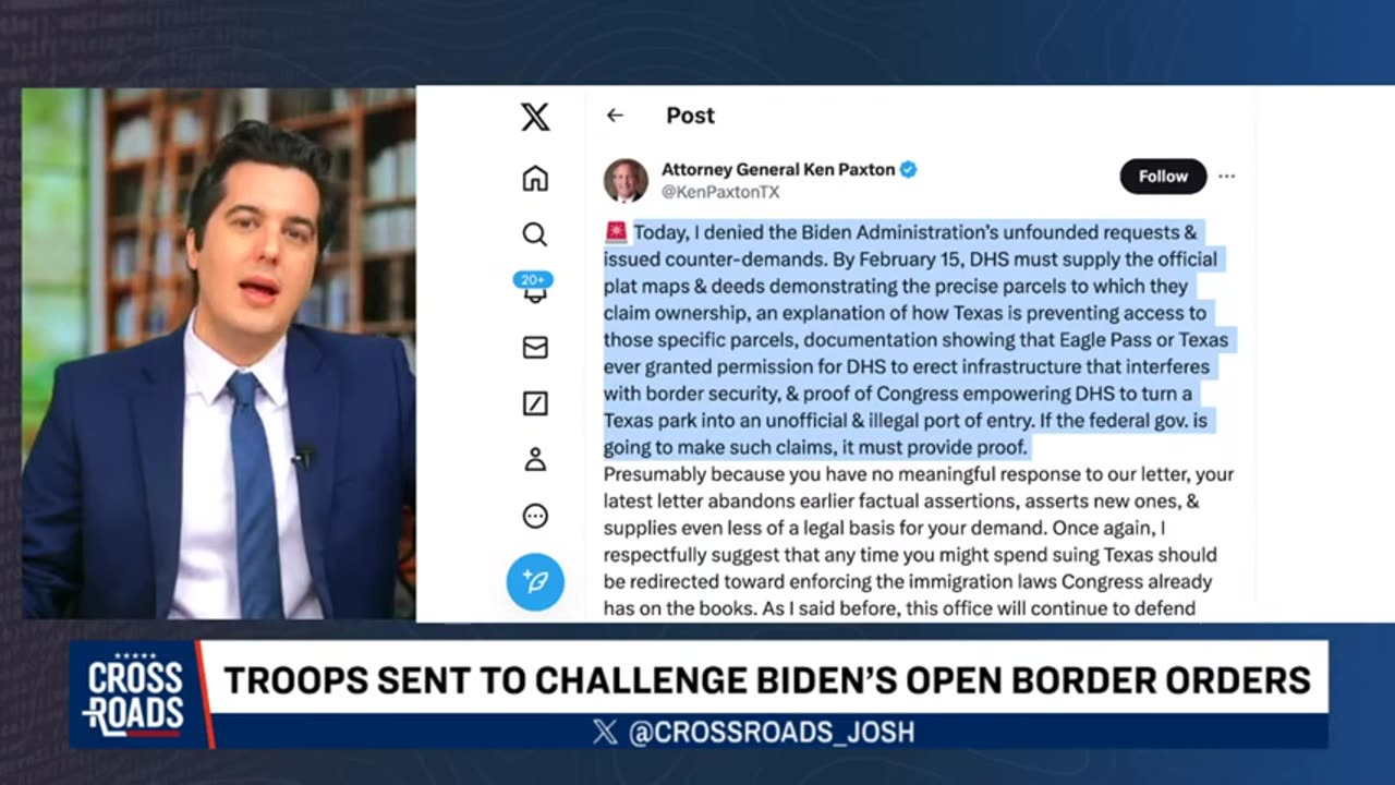 Crossroads w/JOSHUA PHILIPP - States Send Troops to Challenge Biden’s Open Border Orders