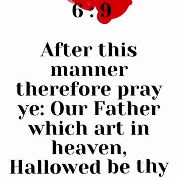 JESUS SAID... After this manner therefore pray ye: Our Father which art in heaven