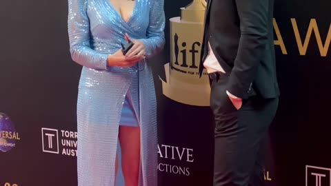 James Pratt and Elina Reddy IFFA Awards red carpet