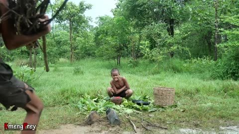 Primitive technology - Egg eating and cooking delicious