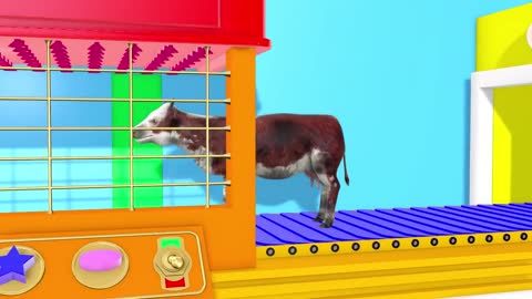 Fun Cow for Kids | Shapes | Animals Cow for Children-9