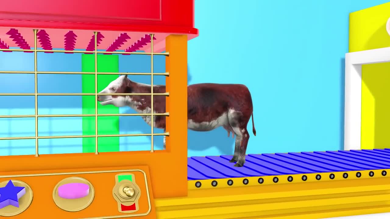 Fun Cow for Kids | Shapes | Animals Cow for Children-9